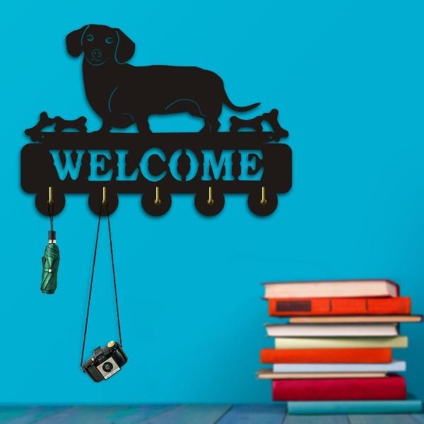 porte cle mural chien welcome 15267461103755