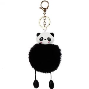 Porte clé pompon panda